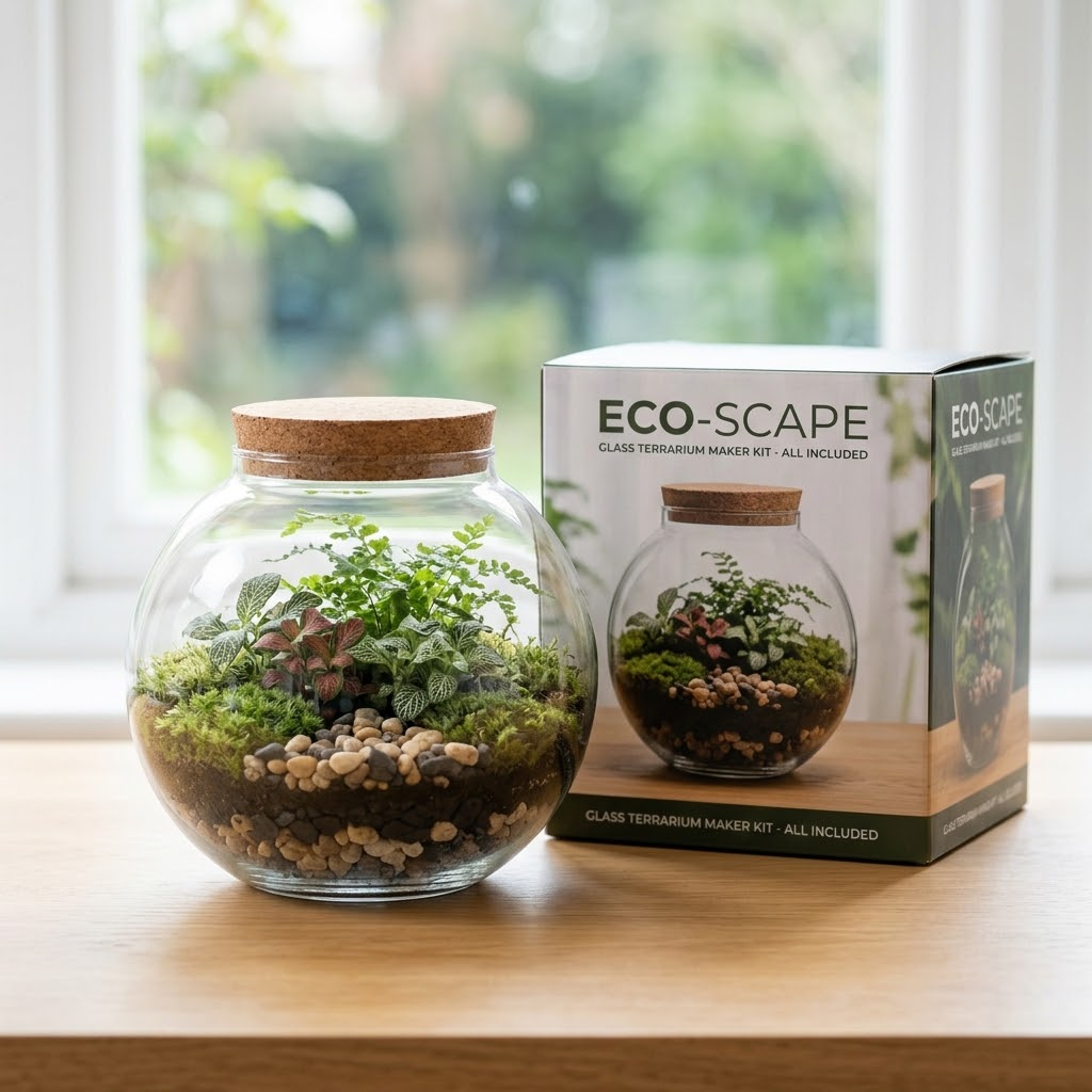 DIY Glass Terrarium Maker Kit with Natural Cork Lid 🌿
