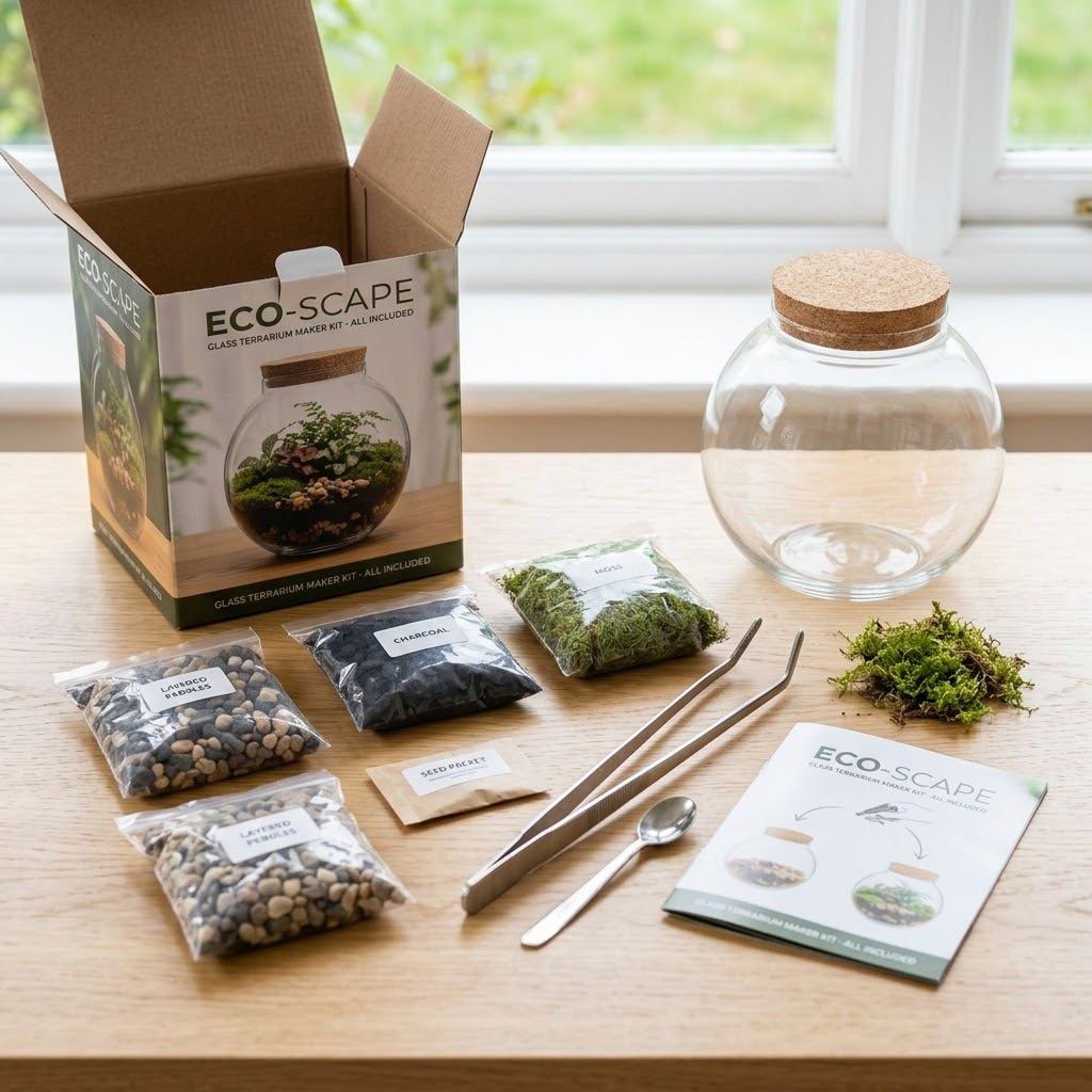 DIY Glass Terrarium Maker Kit with Natural Cork Lid 🌿
