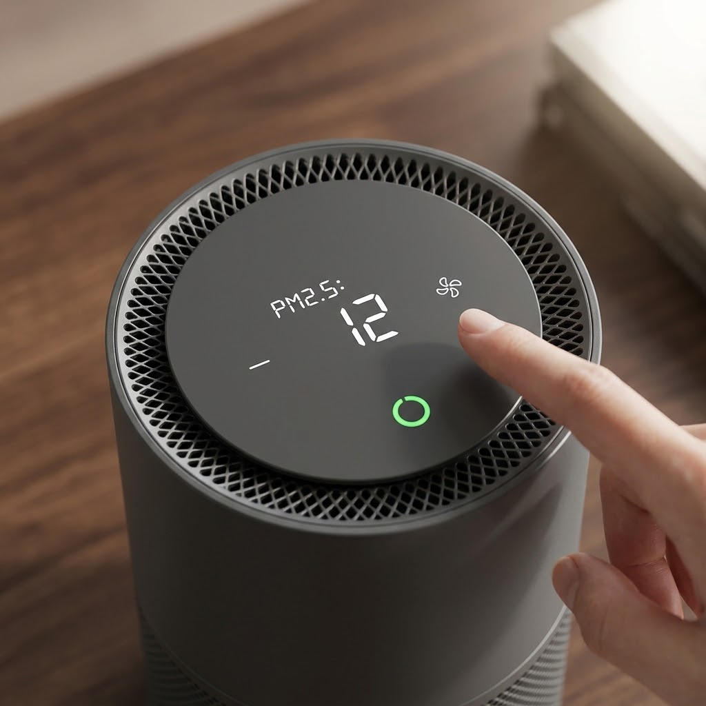 Smart Desktop Air Purifier with PM2.5 Display 🌿